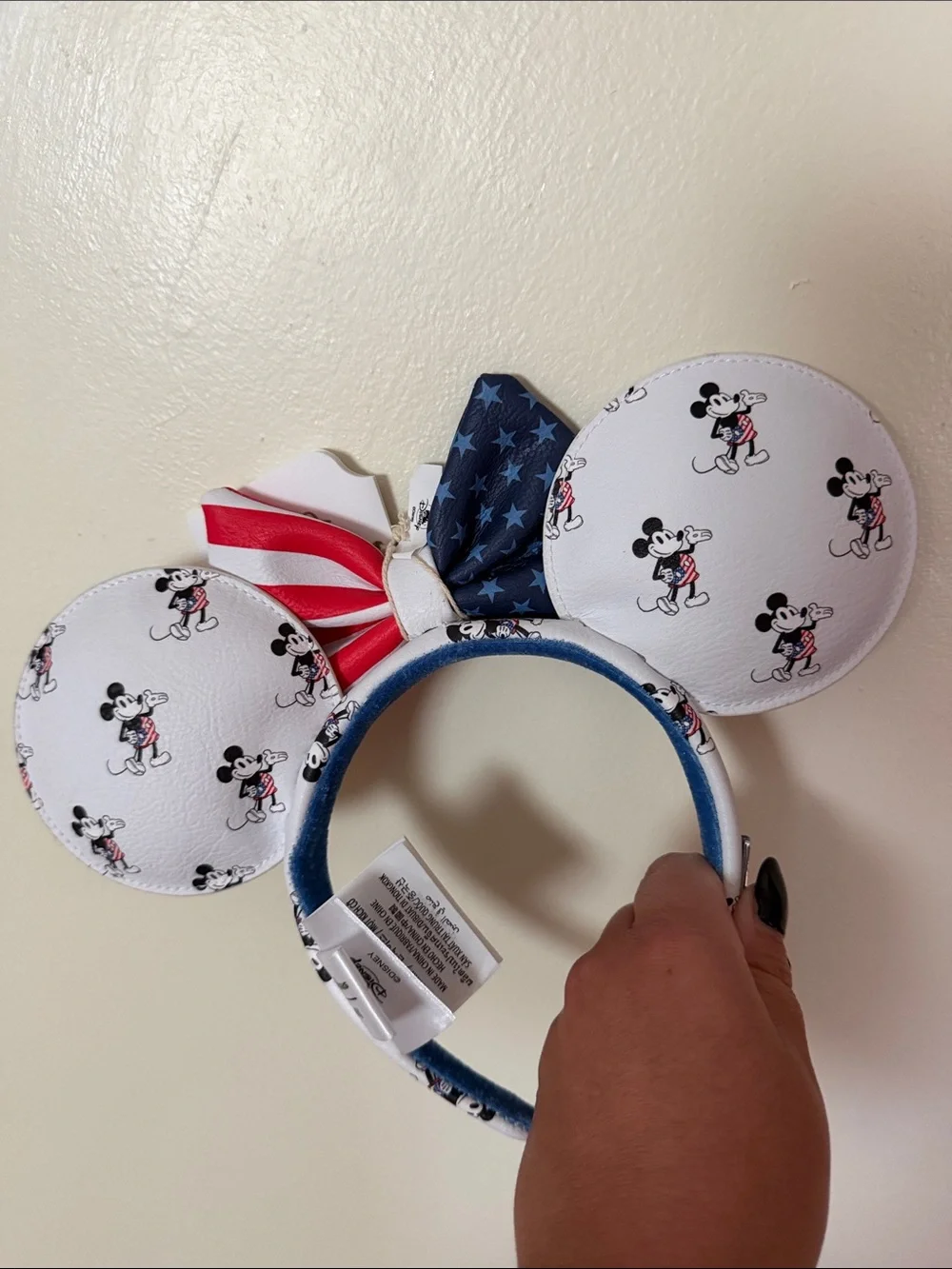 Loungefly Kids Mickey Mouse Patriotic Bow Ear Headband - Red, White & Blue